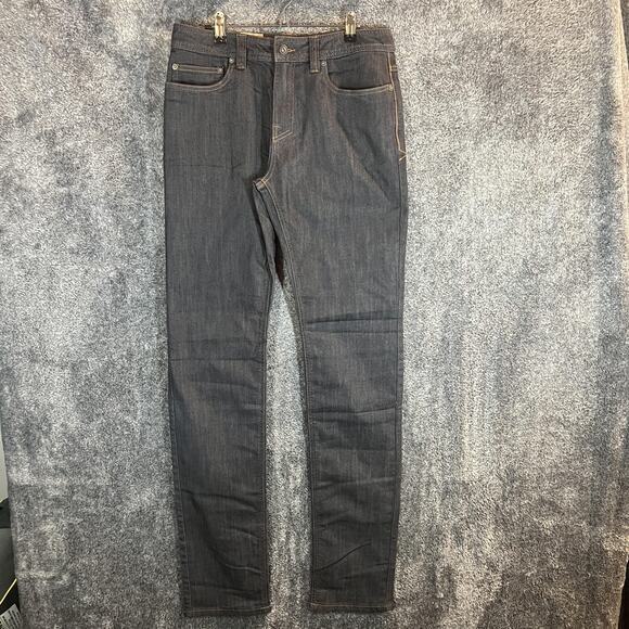 Prana Bridger Jean Mens 30x36 Dark Denim Slim Fit Stretch Organic Cotton Pants - Picture 1 of 12